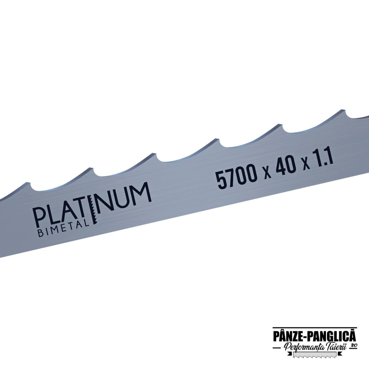 Panza fierastrau cu banda pentru bustean 5700x40 - PLATINUM Panza fierastrau cu banda 5700x40x1.1 panglica banzic pentru bustean | PLATINUM Bimetal - imagine 1