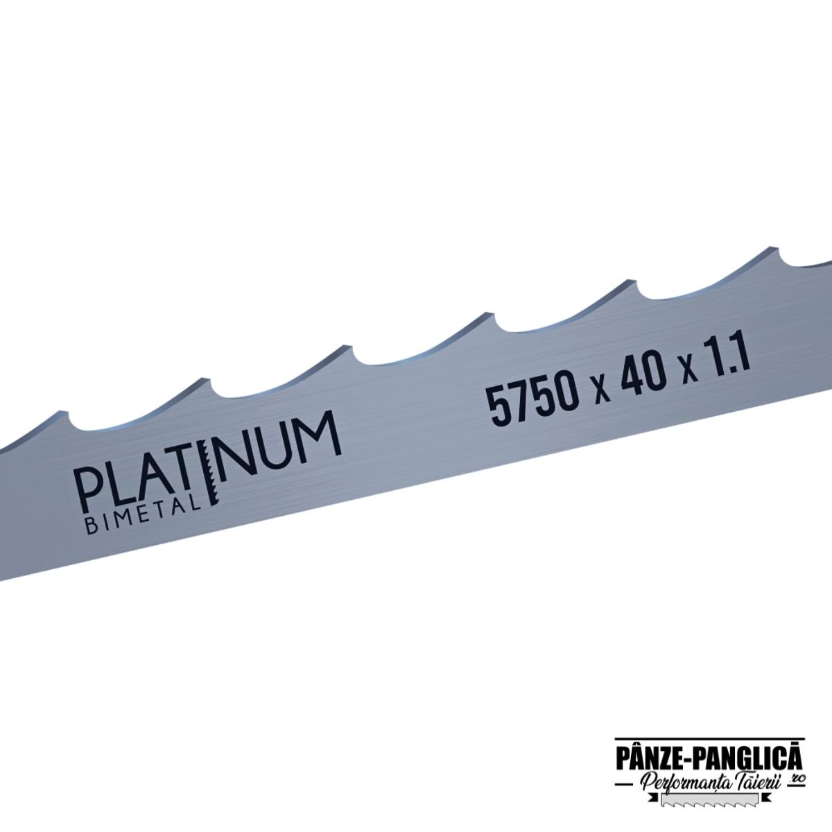 Panza fierastrau cu banda pentru bustean 5750x40 - PLATINUM Panza fierastrau cu banda 5750x40x1.1 panglica banzic pentru bustean | PLATINUM Bimetal - imagine 1