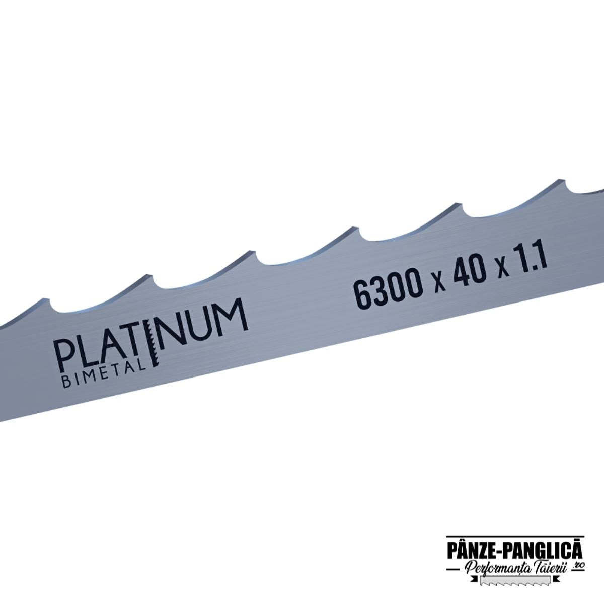 Panza fierastrau cu banda pentru bustean 6300x40 - PLATINUM Panza fierastrau cu banda 6300x40x1.1 panglica banzic pentru bustean | PLATINUM Bimetal - imagine 1