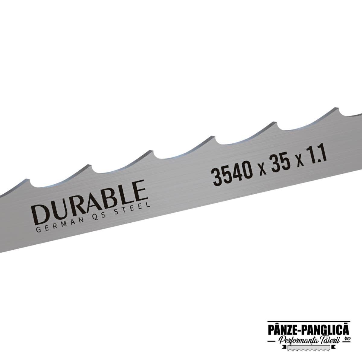 Panza panglica banzic 3540x35 pentru fierastrau gater bustean DURABLE Supreme Panza banda 3540x35 pentru fierastrau panglica debitare bustean
