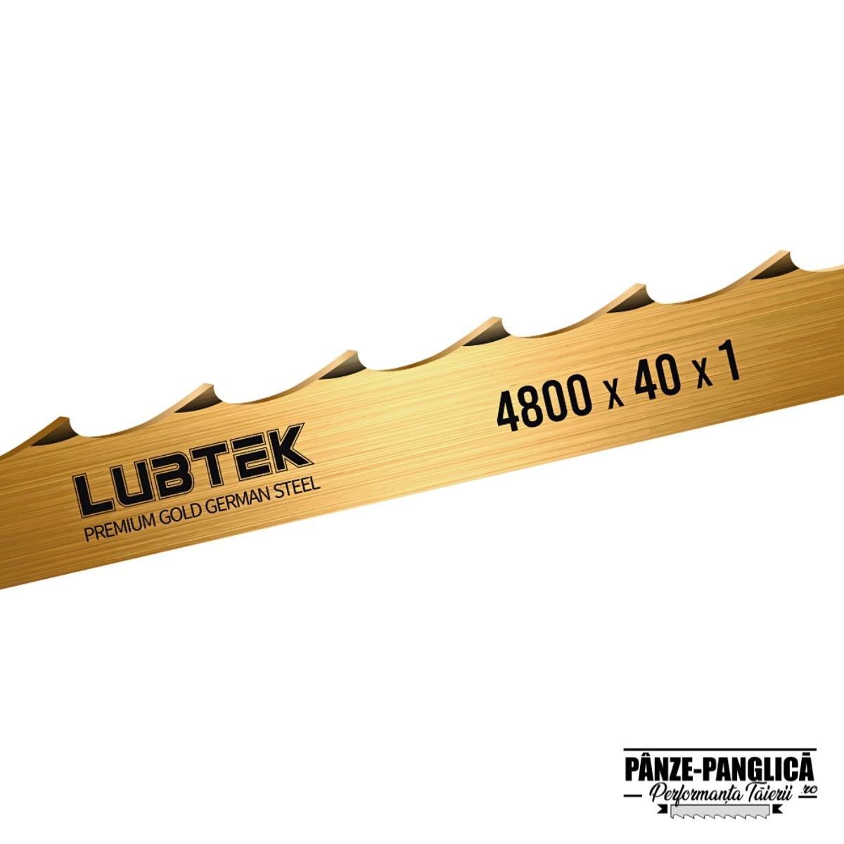 Panza panglica banzic fierastrau cu banda debitare bustean 4800x40x1 LUBTEK Premium Panza banzic gater pentru bustean 4800x40x1 LUBTEK PREMIUM