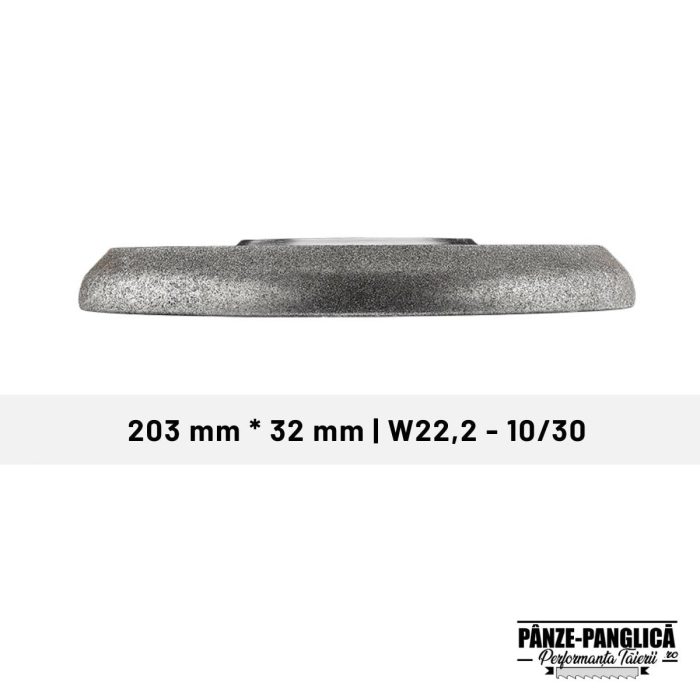 Piatra diamantata ascutit panze panglica banzic 203 mm x 32 mm BORAZONE CBN - imagine 2